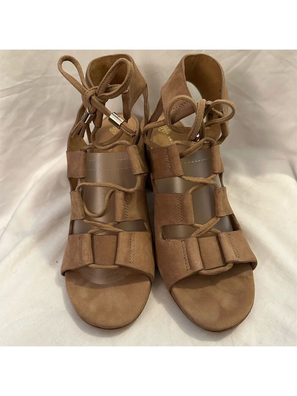 Antonio Melani Jessay Women's Brown Lace Up Suede Block Heels Size 8M